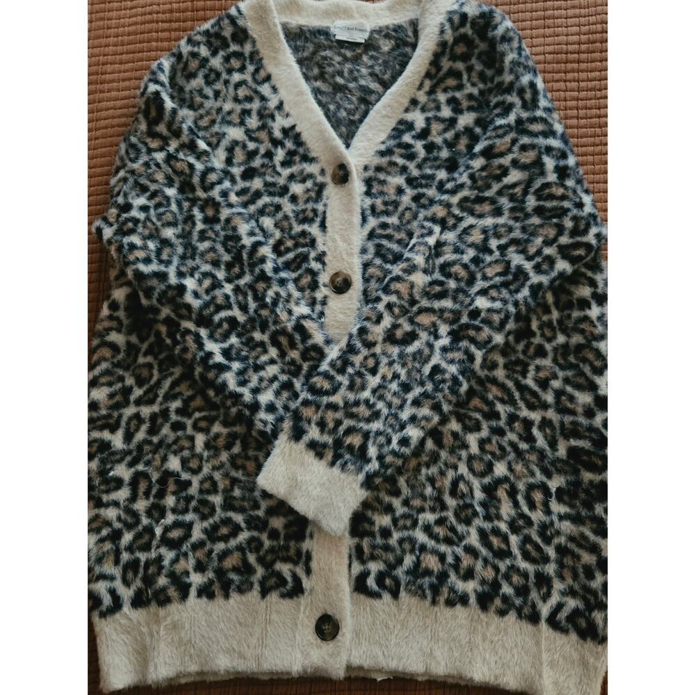 LOVERS & FRIENDS Francine Leopard Print Cardigan Size Small Pre-loved - Picture 10 of 12